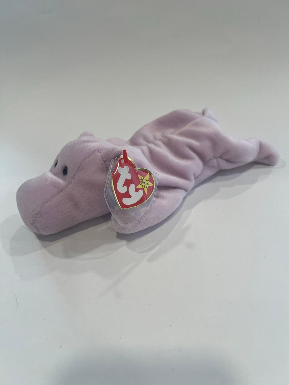 Ty Beanie Baby Happy the Hippo 1994 Beanbag Plush Stuffed Toy Collectible